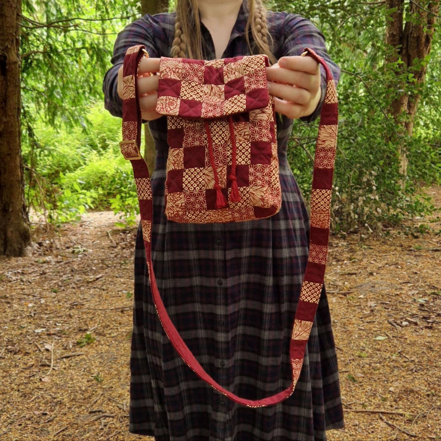 Handmade Mini Travel Bag - Scarlet Red