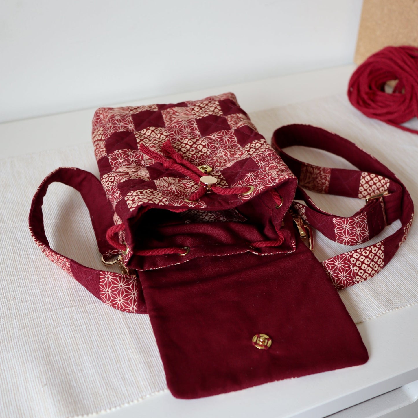 Handmade Mini Travel Bag - Scarlet Red