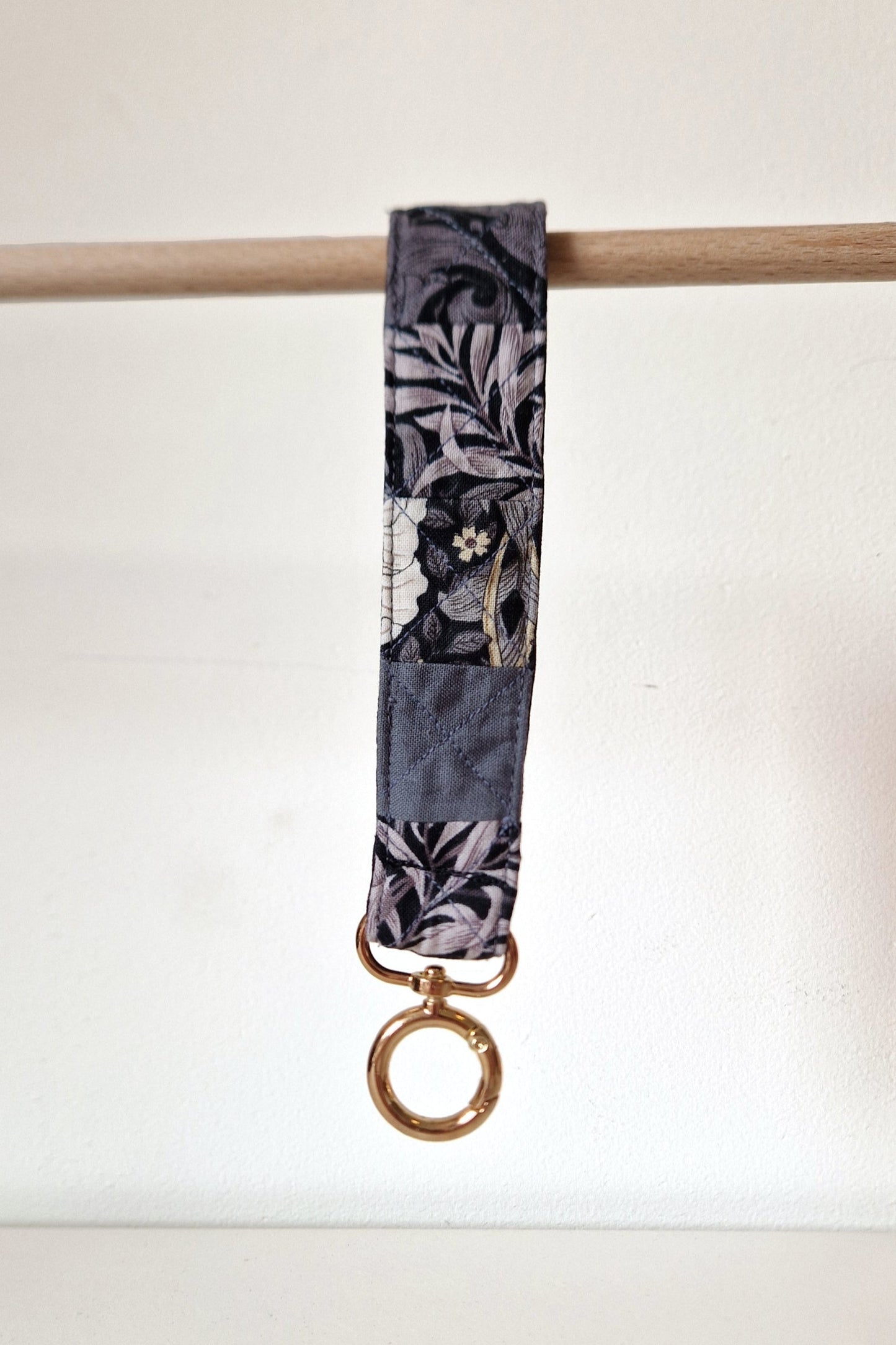 Handmade Patchwork Wristlet - Gilded Twilight