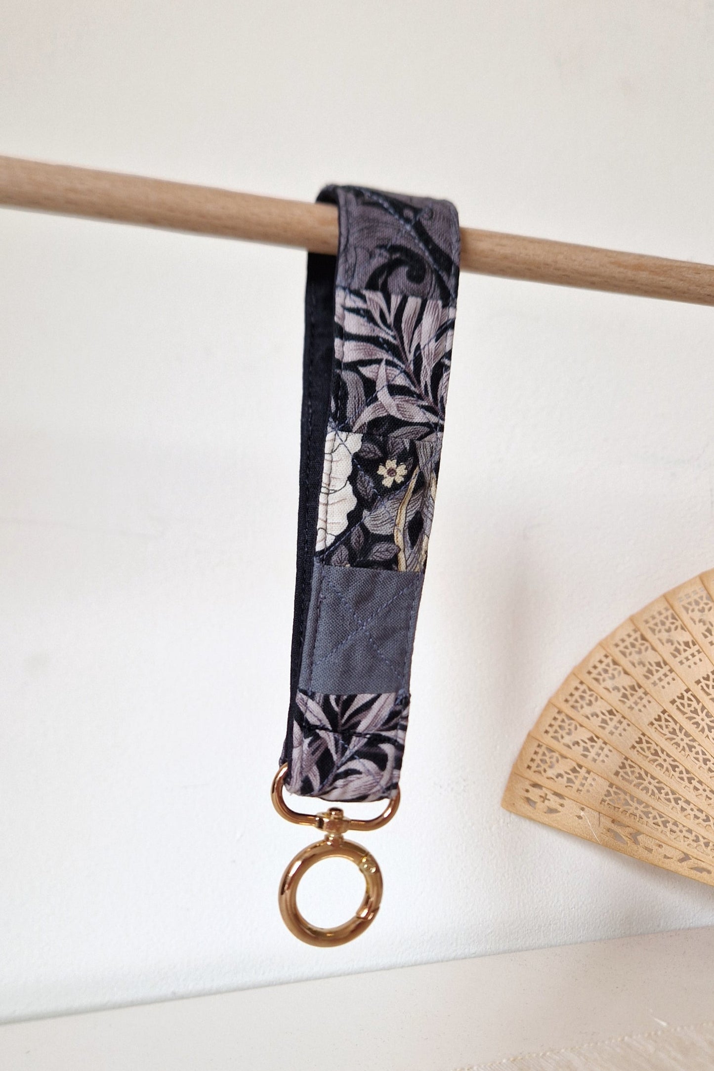 Handmade Patchwork Wristlet - Gilded Twilight