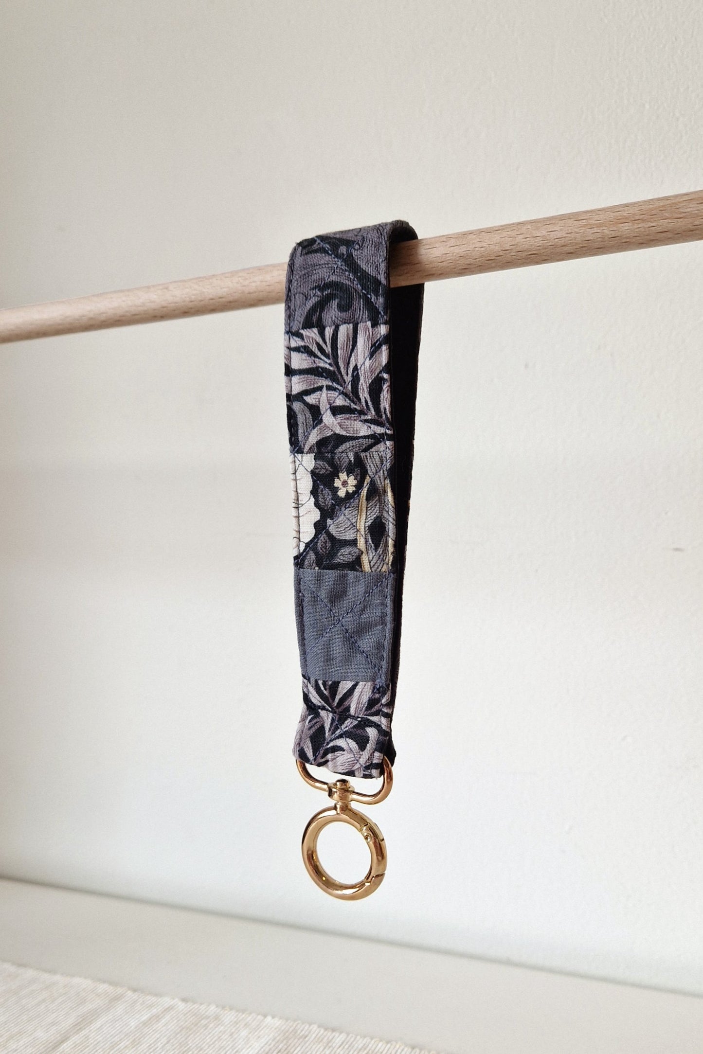 Handmade Patchwork Wristlet - Gilded Twilight