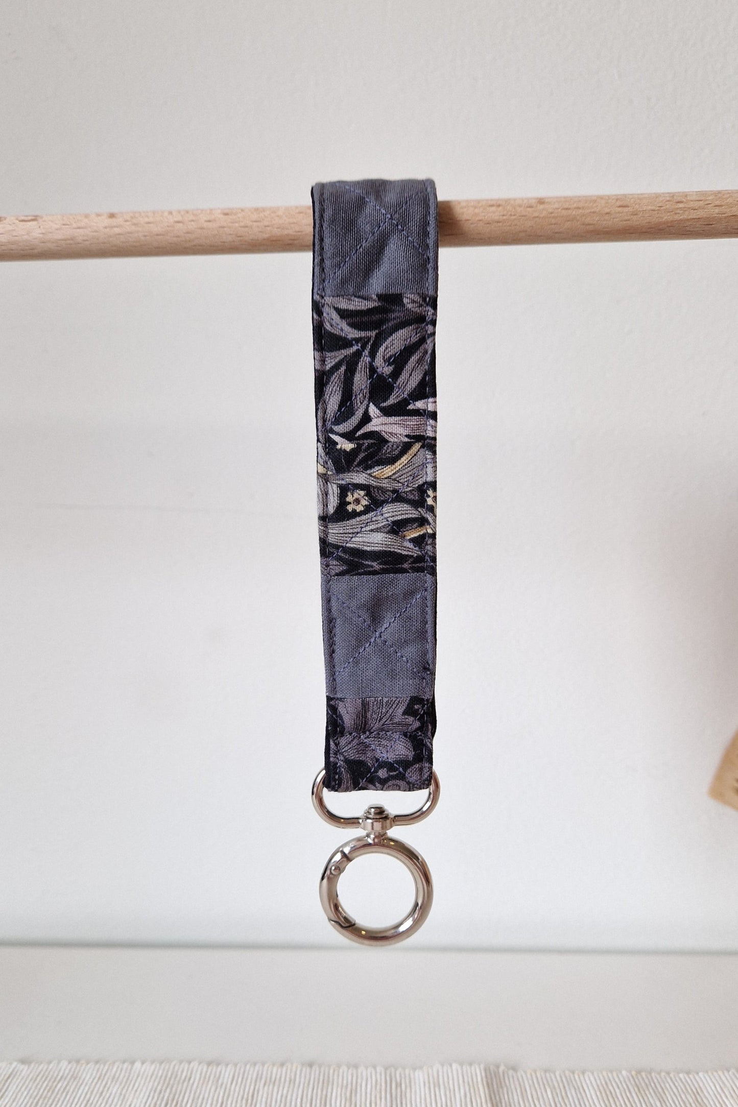 Handmade Patchwork Wristlet - Silverleaf Mist