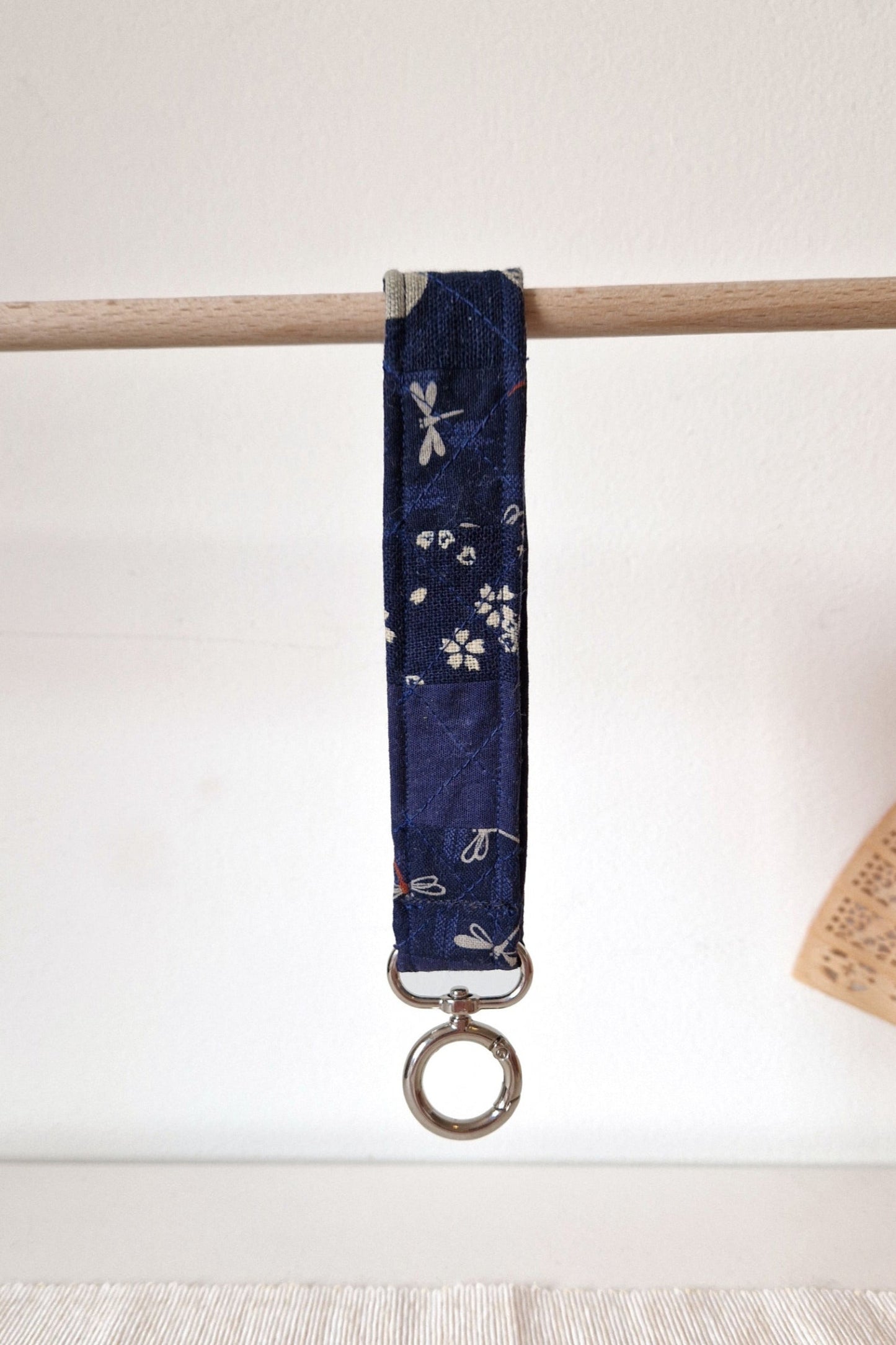 Handmade Patchwork Wristlet - Moonpetal Blue