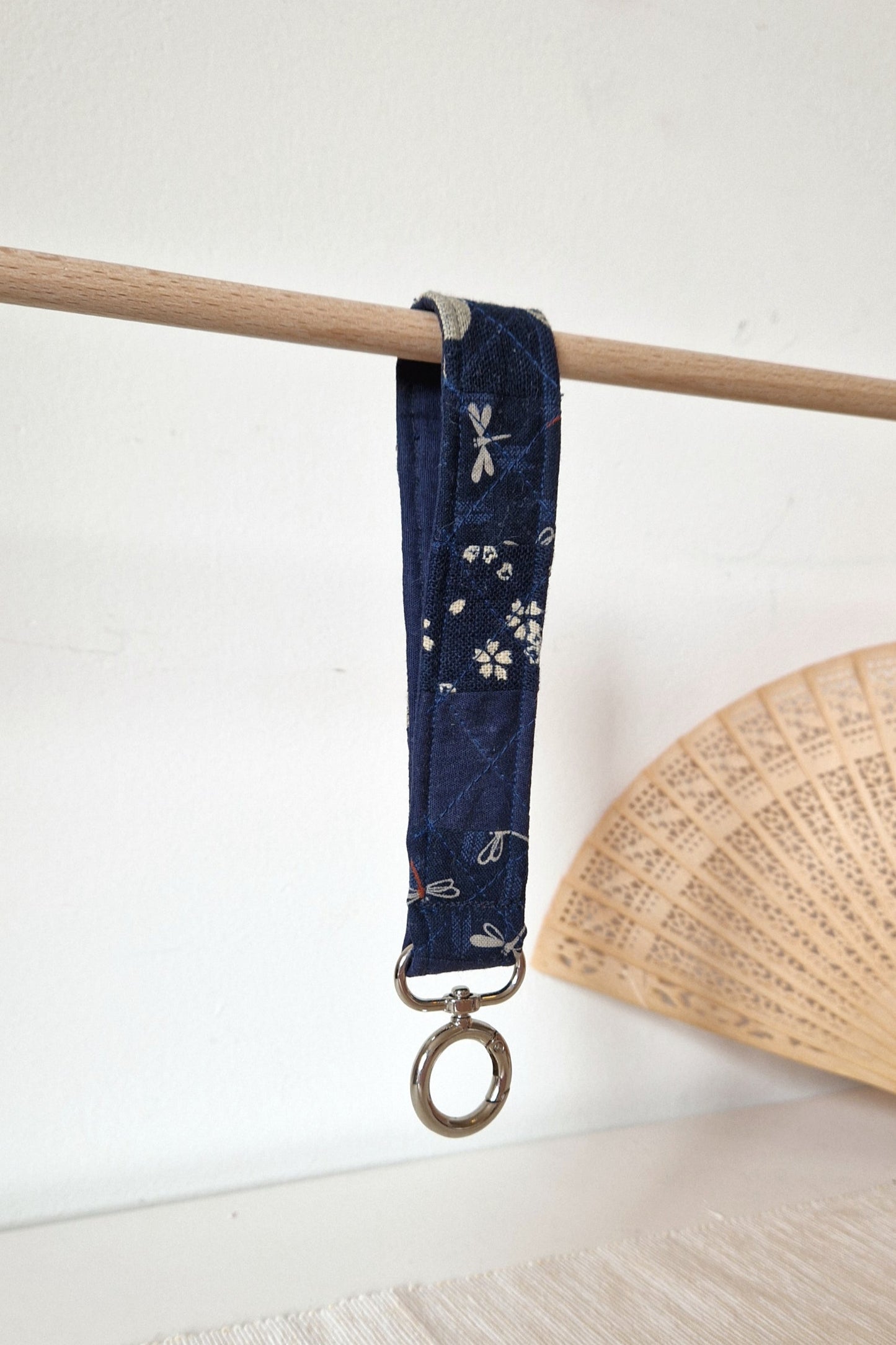 Handmade Patchwork Wristlet - Moonpetal Blue