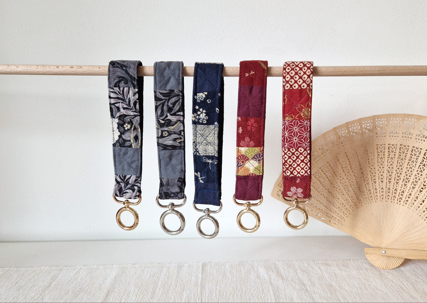 Handmade Patchwork Wristlet - Gilded Twilight