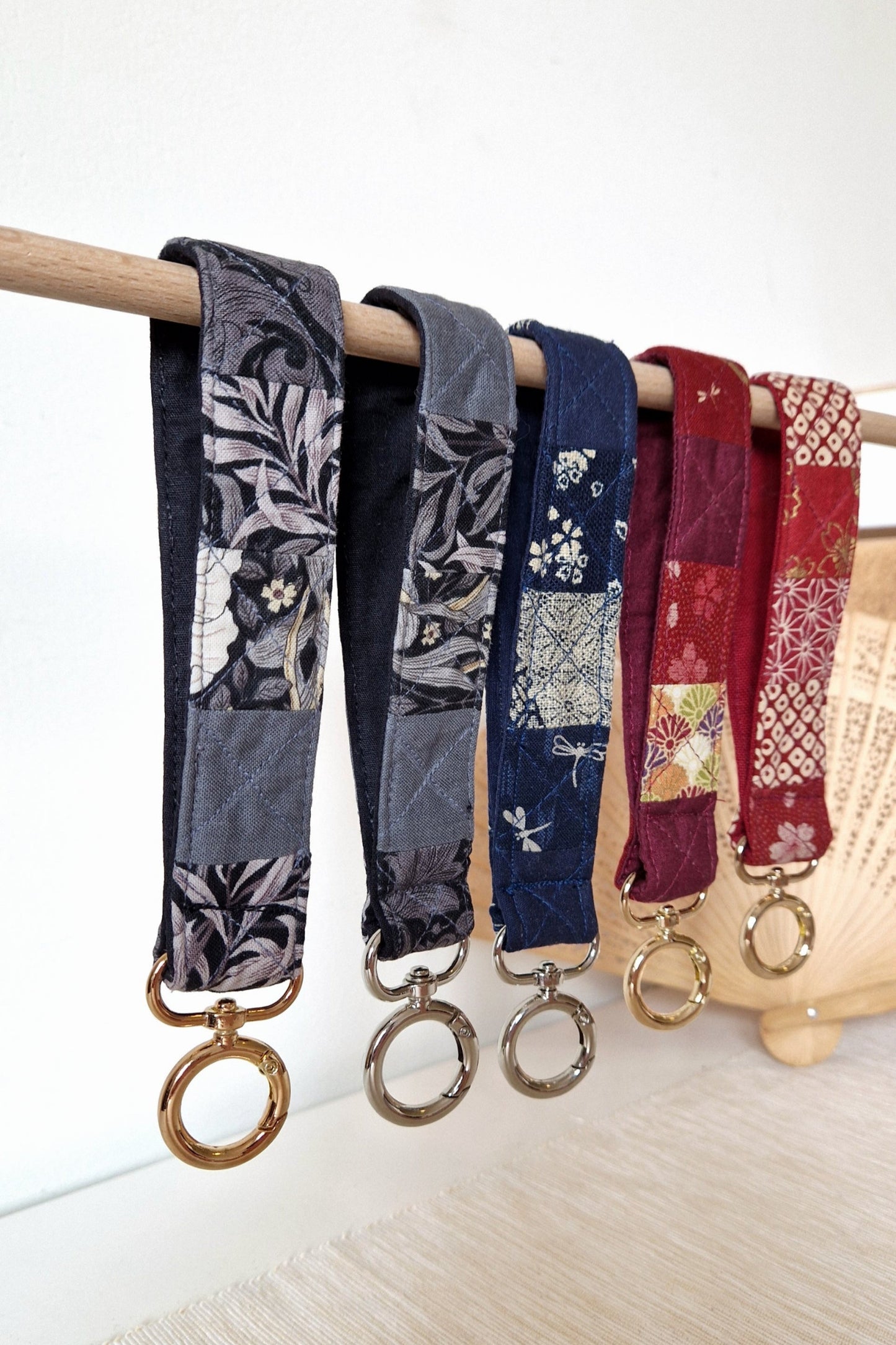Handmade Patchwork Wristlet - Gilded Twilight