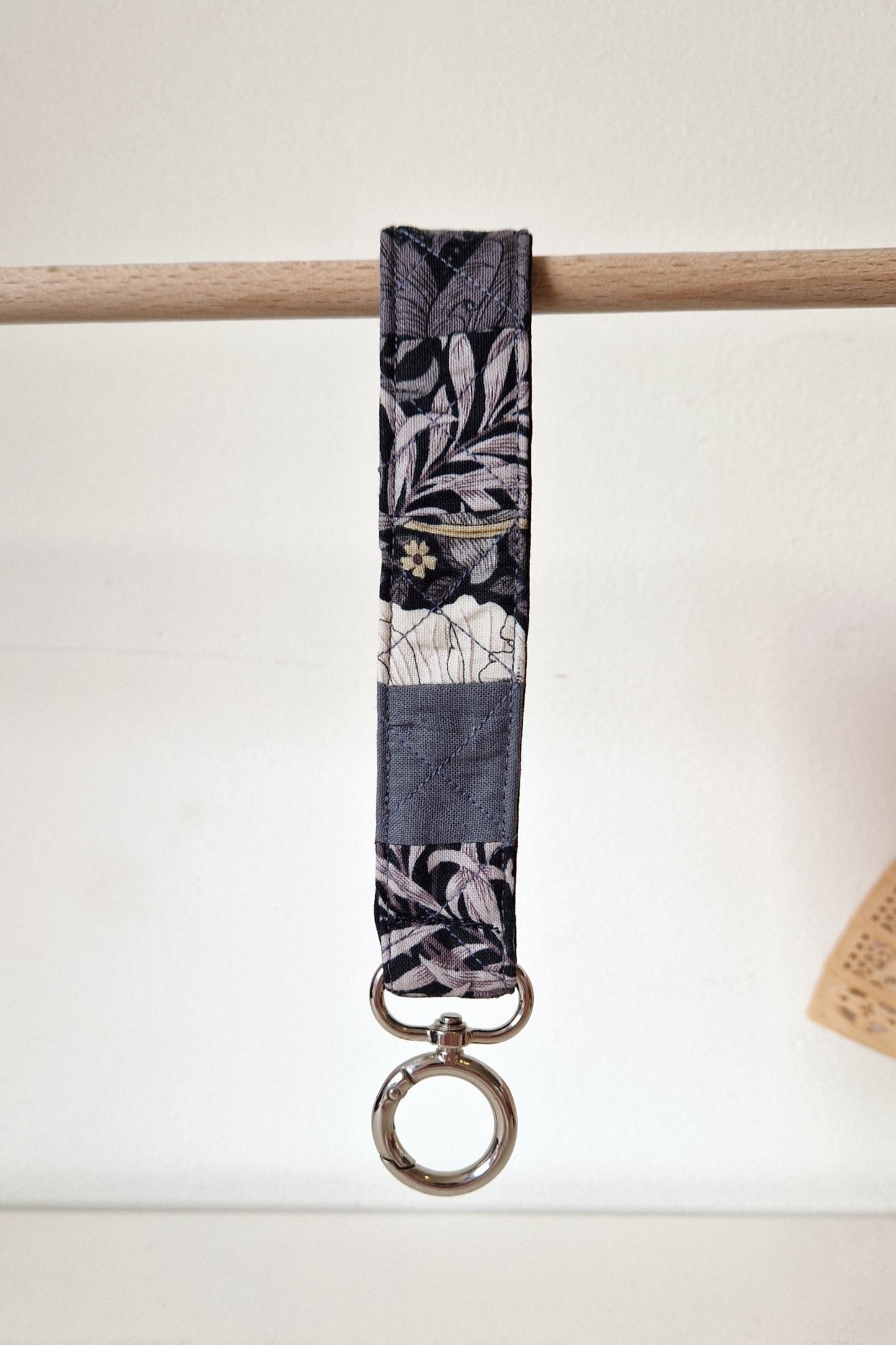 Handmade Patchwork Wristlet - Silverleaf Mist