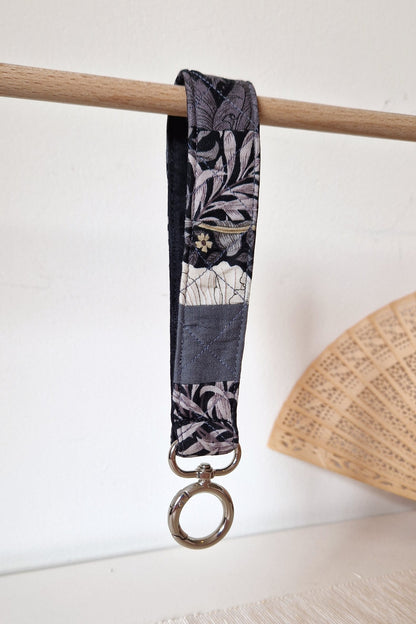 Handmade Patchwork Wristlet - Silverleaf Mist