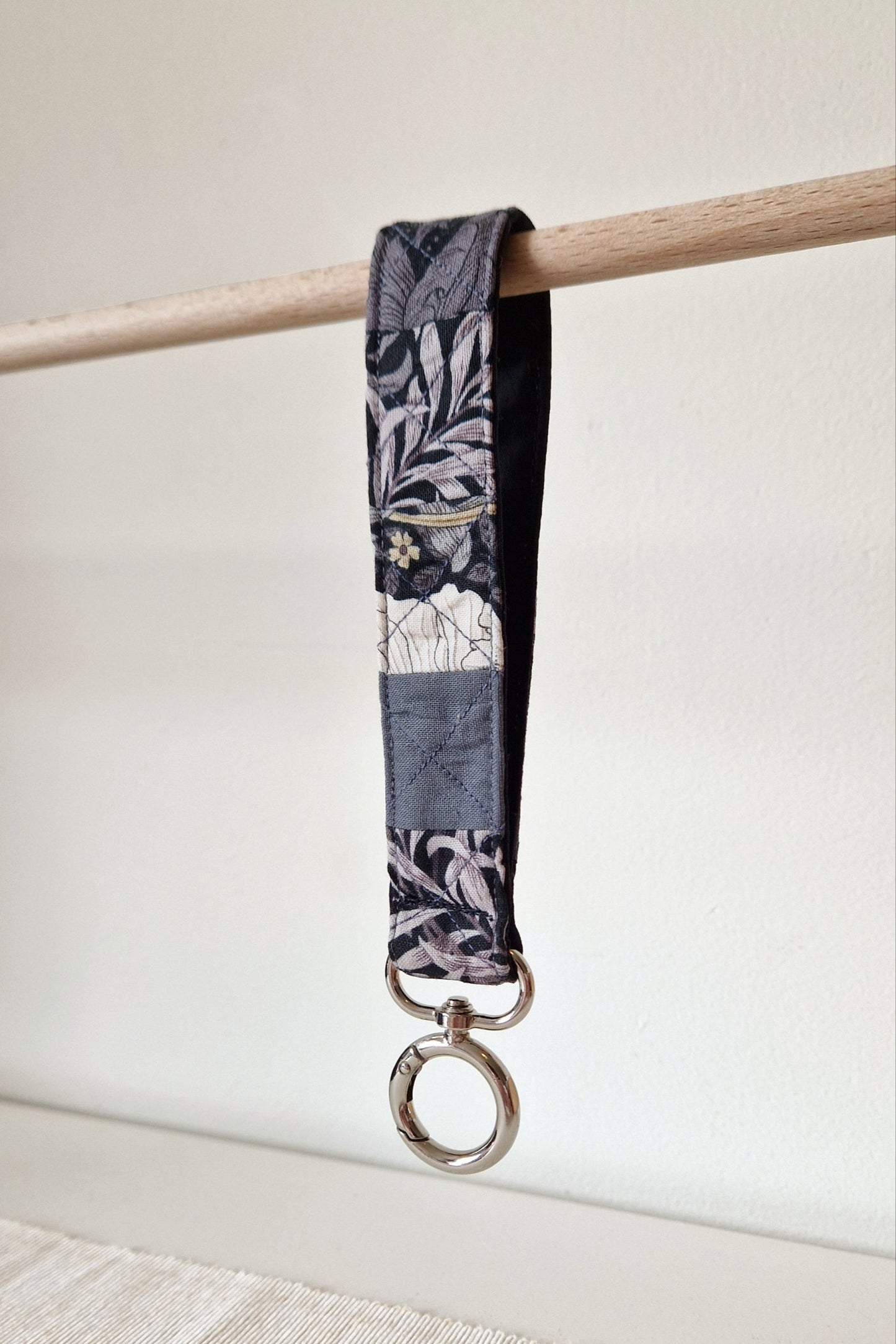 Handmade Patchwork Wristlet - Silverleaf Mist