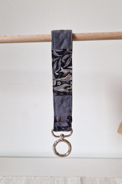 Handmade Patchwork Wristlet - Silverleaf Mist