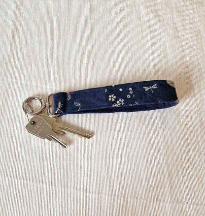 Handmade Patchwork Wristlet - Moonpetal Blue