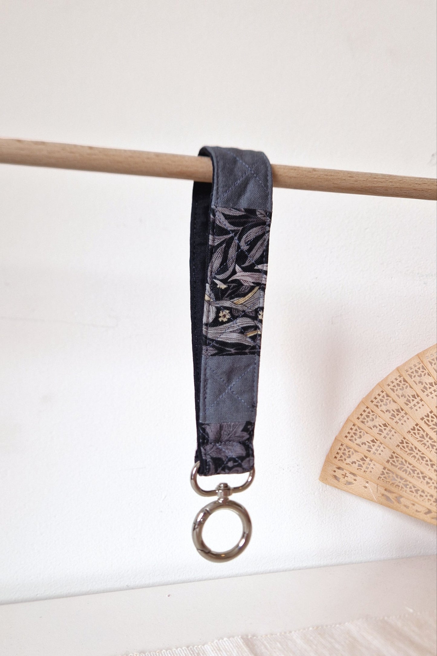 Handmade Patchwork Wristlet - Silverleaf Mist